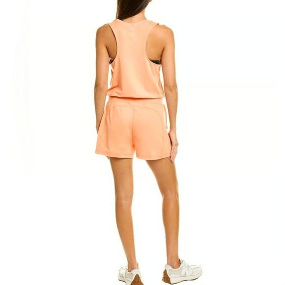 Sweaty Betty Gary Romper Sleeveless XL Tangerine Orange Knit Jersey Racer Back - Picture 5 of 12